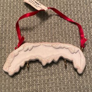 Ganz 2-hook Personalizable Ornament Hanger with Glitter Small NWT